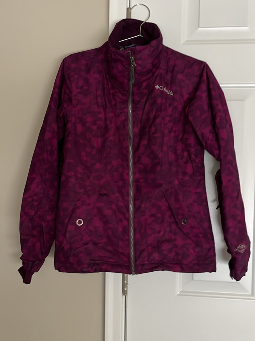Columbia Women's Deep Plum Patterned Ski Jacket